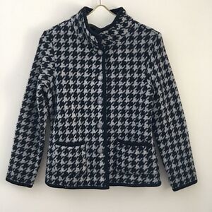 Appleseed’s 100% wool houndstooth sweater jacket | Small Petite